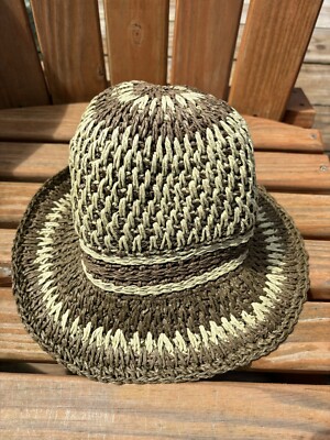 Zara Women's Braided Bucket Hat Olive Green Size S (19.5 inches around)