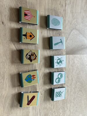 Lot of 10 Vintage Boy Scout Skill Awards Belt Loop Merit Achievement Badges