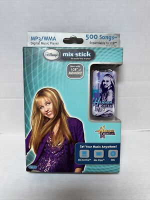 Disney Mix Max Hannah Montana Purple 1 GB Digital Media Player MP3 Brand New