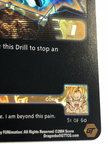 Dragon ball Z DBGT SCORE Orange Absorbing Drill LIMITED Edition ALT FOIL Card