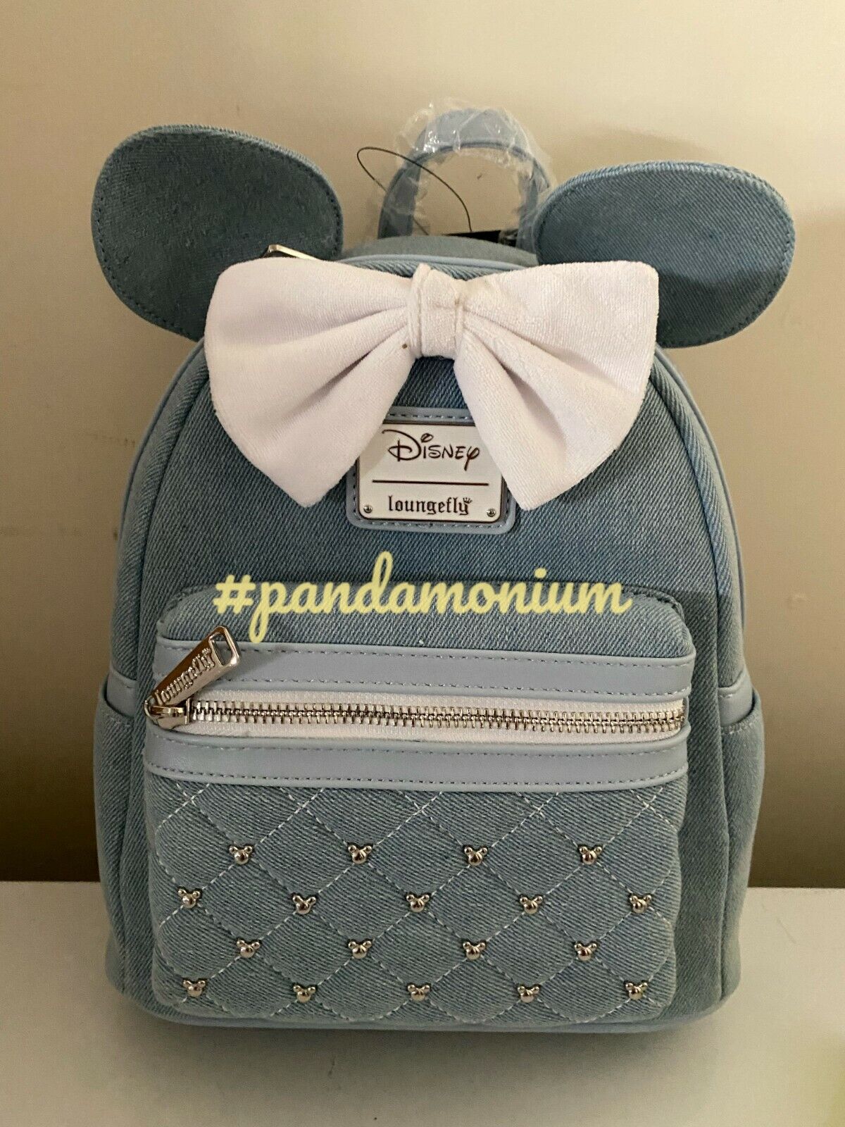 Loungefly Disney Minnie Mouse Denim Exclusive Mini Backpack Loungefly Disney Minnie Mouse Denim Exclusive Mini Backpack