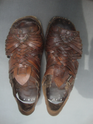 Mens leather sandals best sale with tire tread soles