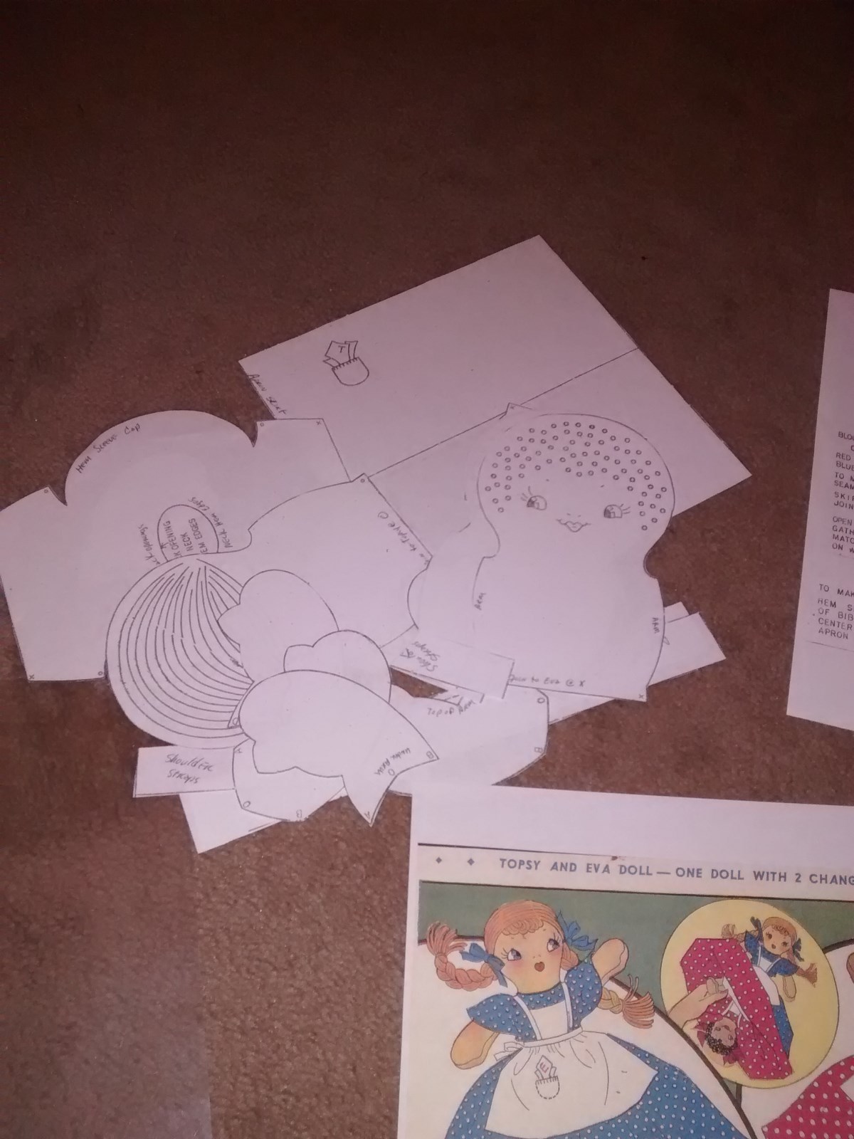Topsy & Evva Doll Pattern 50's vintage upside down doll