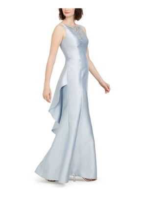 ADRIANNA PAPELL Womens  Sleeveless Full-Length Formal A-Line Dress