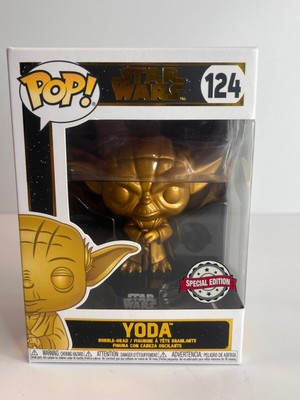 Funko Pop! Vinyl: Star Wars - Yoda #124 Gold Metallic Special Edition
