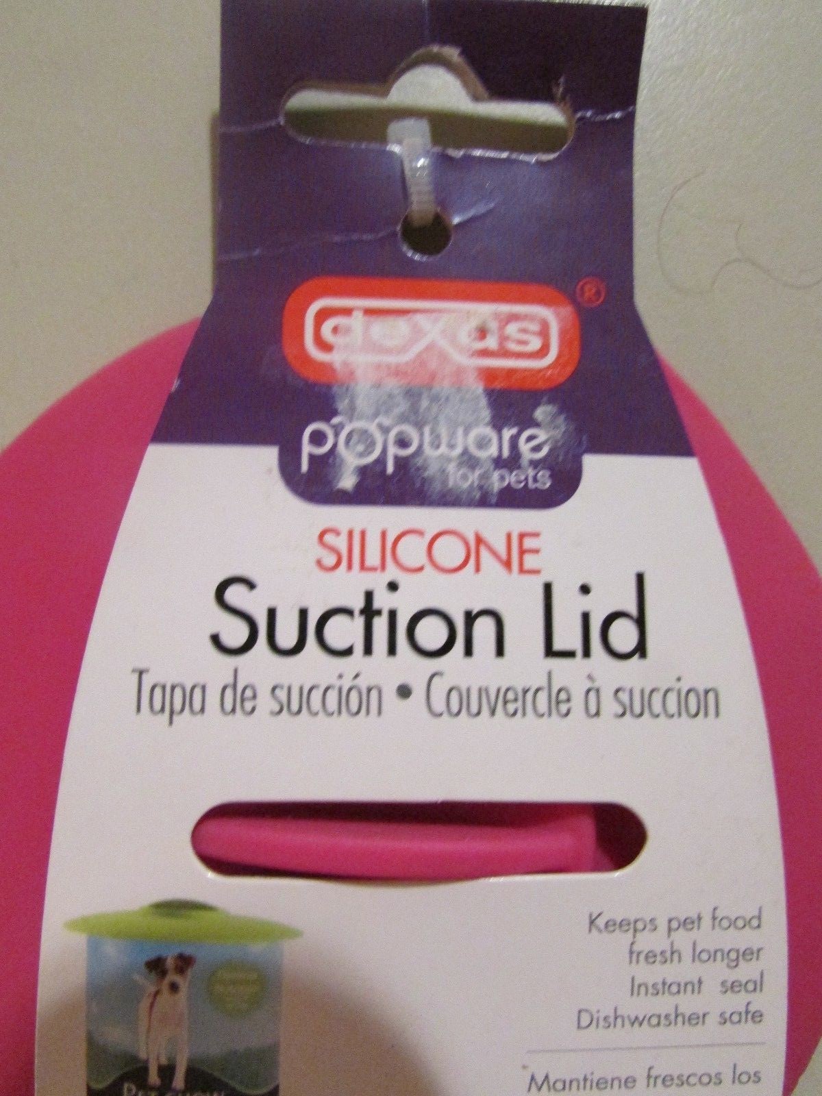 Dexas Silicone Suction Can Cover Lids LOT of 2 New PINK 4