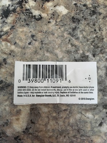 ENERGIZER 387S Spacer Ring Brand New Battery