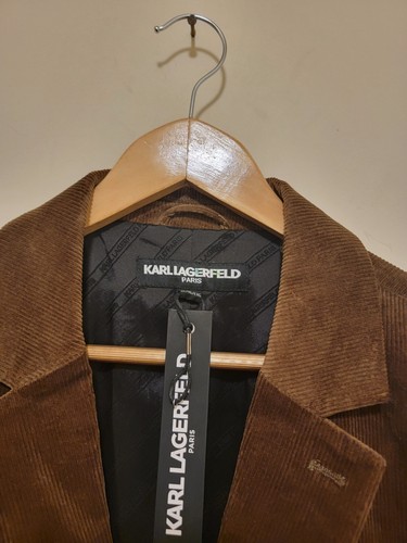 Pre-owned Karl Lagerfeld Karl Lagefeld Paris Men's Corduroy Blazer Jacket Brown Sz Xl