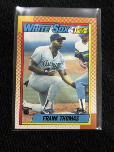 1990 Topps #414 FRANK THOMAS #1 DRAFT PICK ROOKIE CARD RC Chicago White Sox. rookie card picture