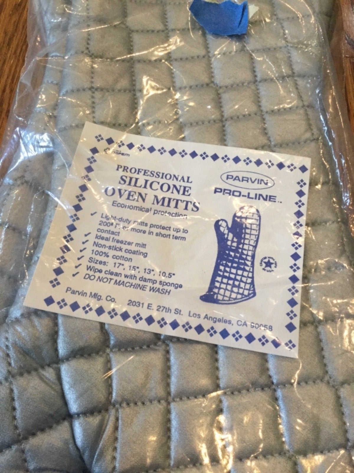 Parvin Professional Silicone Oven Mitts Sealed Unopened Ideal Freezer mitt