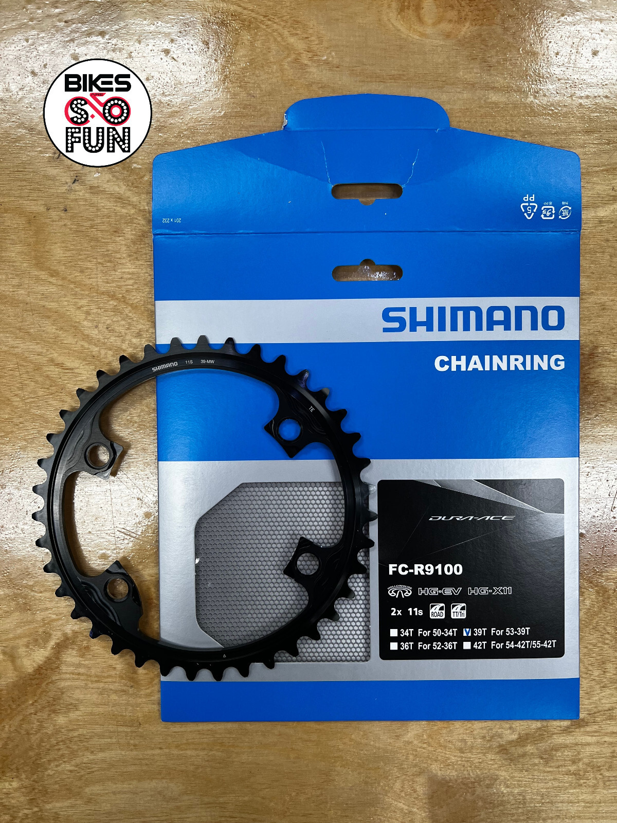 R9100 デュラエース53-39T 11s NEW Shimano Dura-Ace FC-R9100 39T, for 53-39T 11SPD
