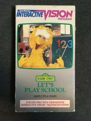 Sesame Street Let's Play School (VHS, 1988, View-Master Interactive Vision)