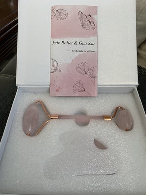Jade Roller and Gua Sha Set Anti Aging Rose Quartz Face Massager- Free Shipping