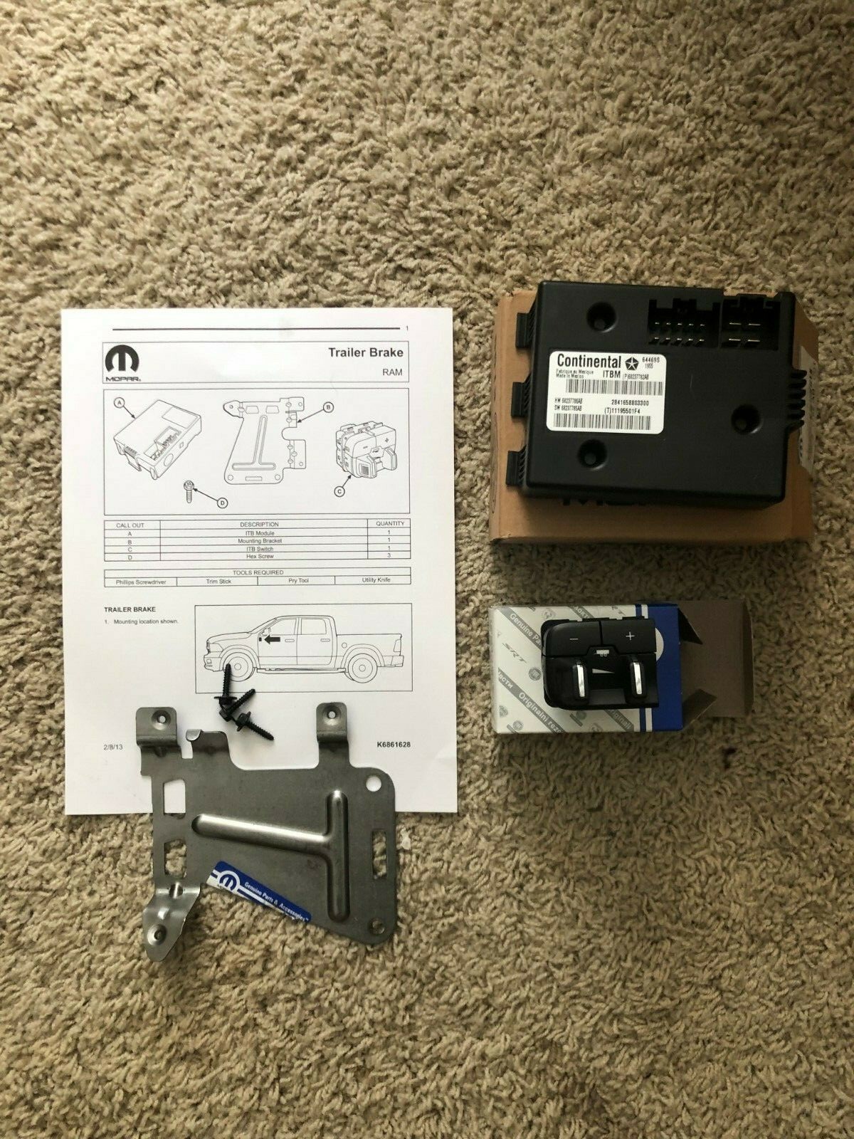2015 Ram 1500 2500 3500 Integrated Trailer Brake Controller Mopar New Other (see Details) for