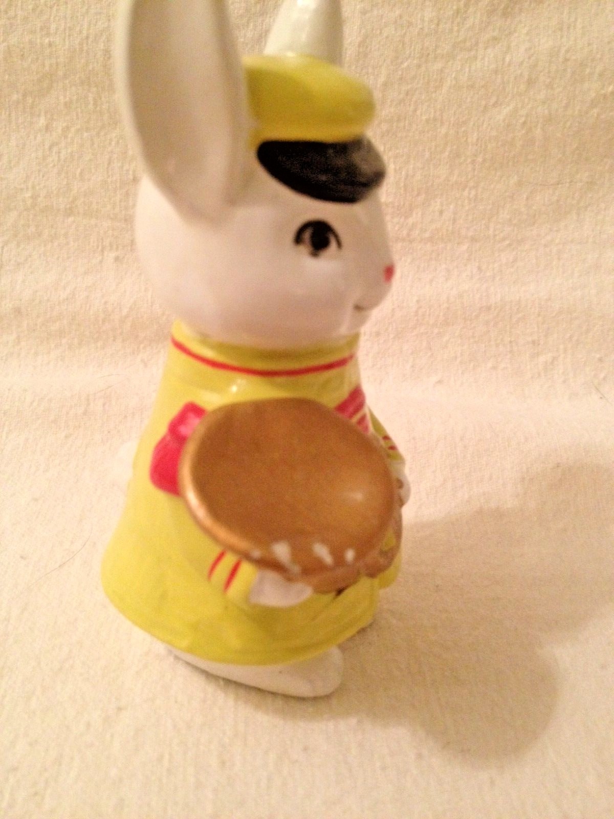 Vintage Rabbit Bunny French Horn Player Musician Figurine Handmade Colelctible
