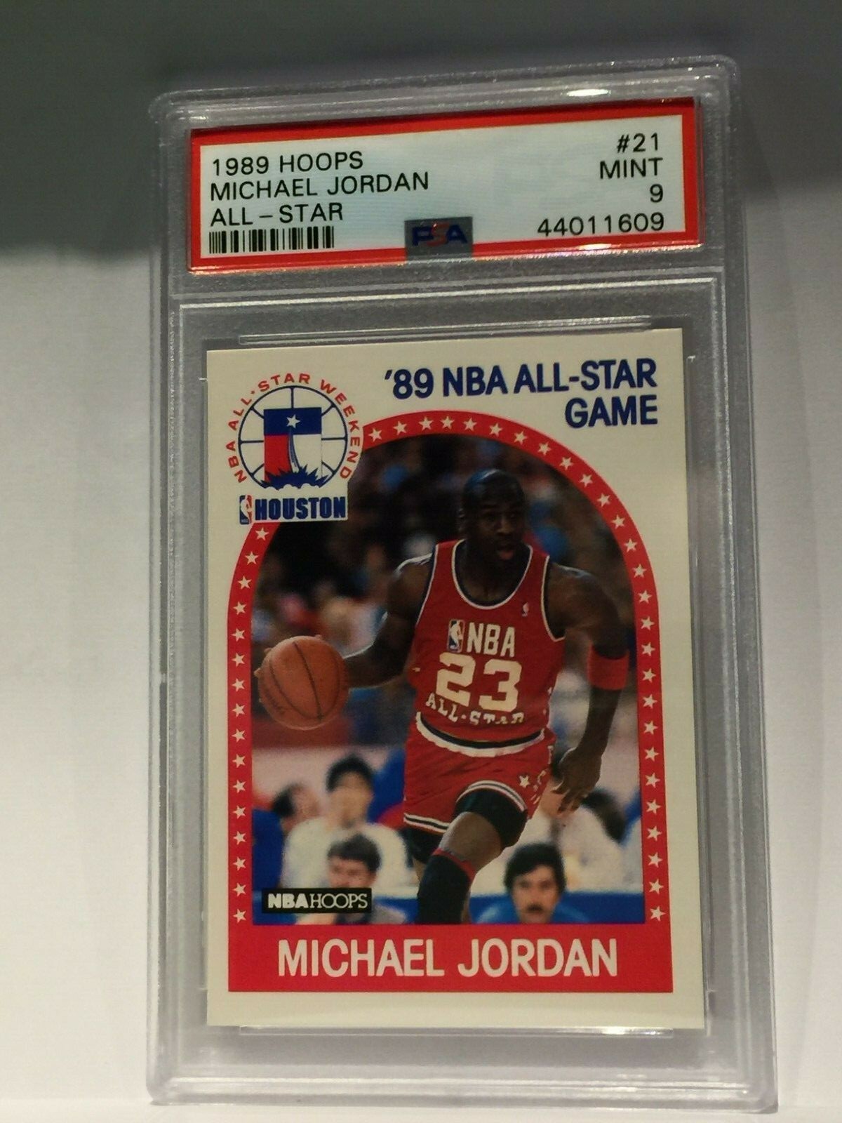 1989 Hoops #21 Michael Jordan ALL-STAR PSA 9 MINT CARD