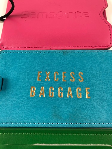 4 Pre-Owned Luggage Tags Luggage Wells Fargo, Travelambo, Excess Baggage!