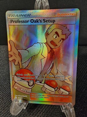 Professor Oak's Setup 233/236 - Sm Cosmic Eclipse Pokemon TCG Full Art - NM