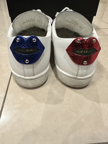 スニーカー SAINT LAURENT  Saint Laurent Sneakers Men Leather White/Red Buy Saint Laurent SL-06 Court Leather 'White Red' - 610685