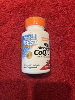 Doctor's Best CoQ10 High Absorption 100mg 120 Softgels Exp 6/26