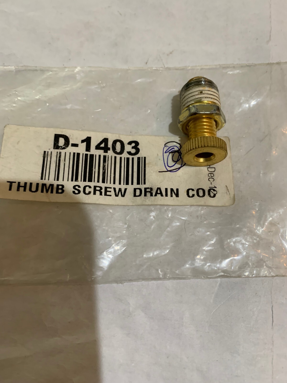 Campbell Hausfeld D-1403 thumb screw drain valve for compressors