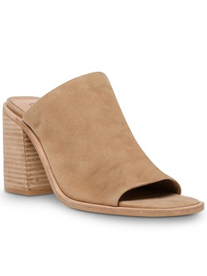 

STEVE MADDEN Женские кожаные босоножки без шнуровки на каблуке бежевого цвета с блочным носком, 11 м, Бежевый, CRU01S1
