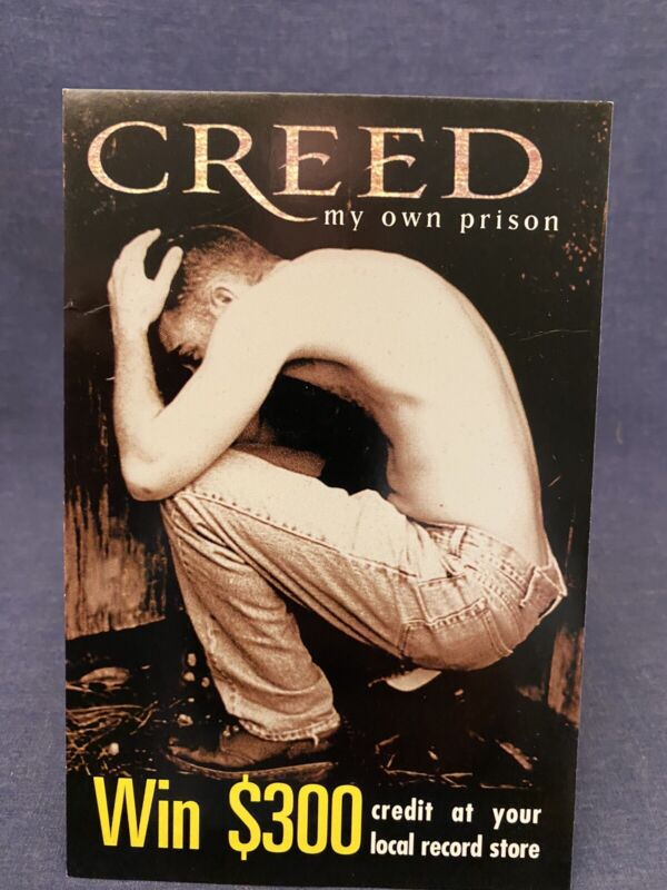 Vintage ~1997 CREED My Own Prison Postcard Ad Flyer Tour Promotional Rare