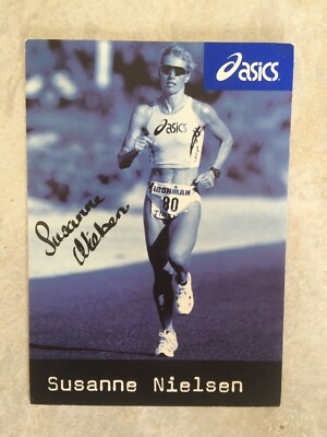 CARTE POSTALE TRIATHLETE - ASICS - SUSANNE NIELSEN / SIGNE Triathlon (10X15cm)