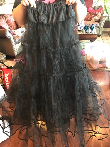 New Black Crinoline 4 Victorian Civil War Dress Size L/XL W 35