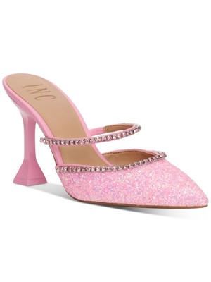 

Женские туфли-лодочки INC с розовым блестящим ремешком Gylana с острым носком, расклешенные без шнуровки, 7 м, Розовый, 10014164000