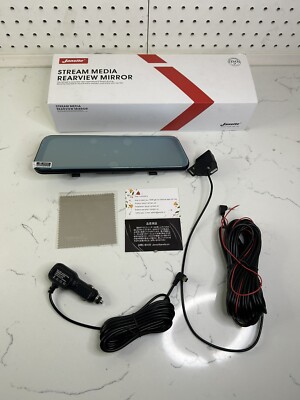Jansite 4K Rear View Mirror Camera Mirror Dash Cam Front and Rear Open Box