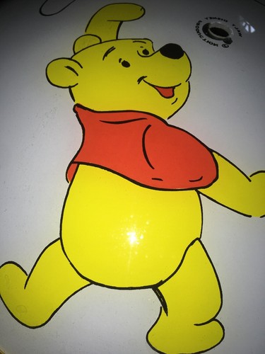 Vintage Walt Disney Winnie the Pooh Glass Ceiling Light Fixture Shade 15