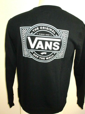 Vans Men's Classic Off The Wall Crewneck sweatshirt 1966 Black Size Small NWT