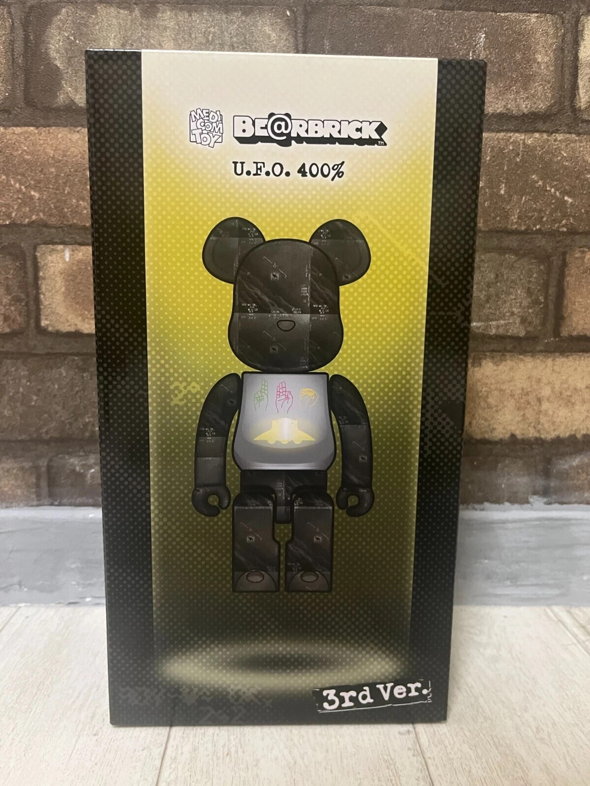 BE@RBRICK U.F.O. 3rd ver. UFO #3 400% Black Bearbrick | eBay