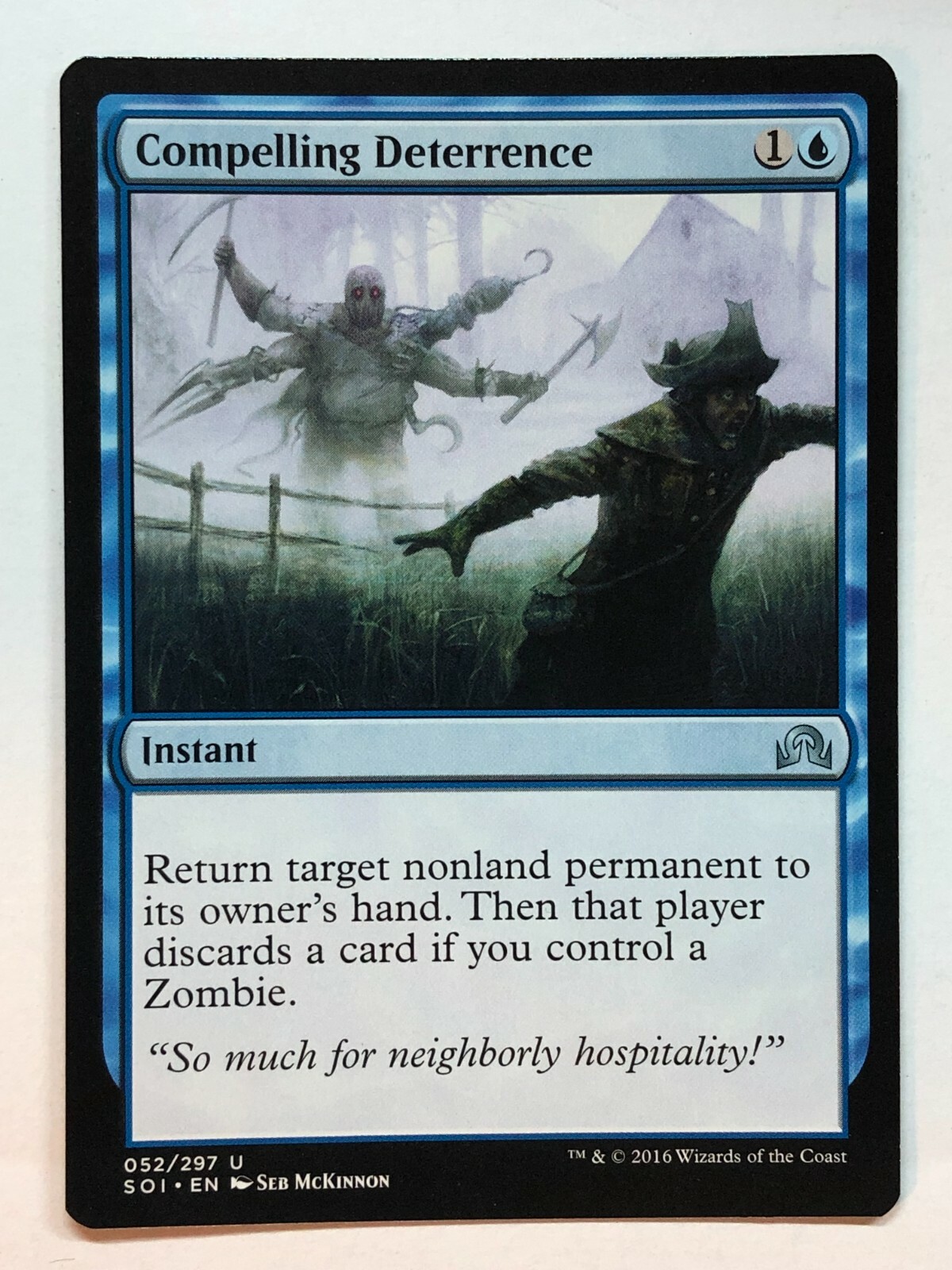 Compelling Deterrence 2x FOIL SOI MTG Shadows Over Innistrad Uncommon MINT blue Compelling Deterrence 2x FOIL SOI MTG Shadows Over Innistrad Uncommon MINT blue