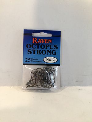 Raven Octopus  Hooks, One 25 Pack, Size # 2