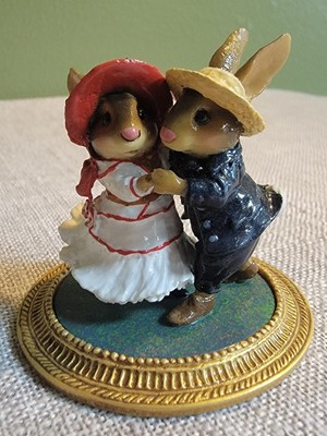 RARE! Wee Forest Folk The Meadow Muses Rabbits Dancing á la Renoir MU-3 RETIRED