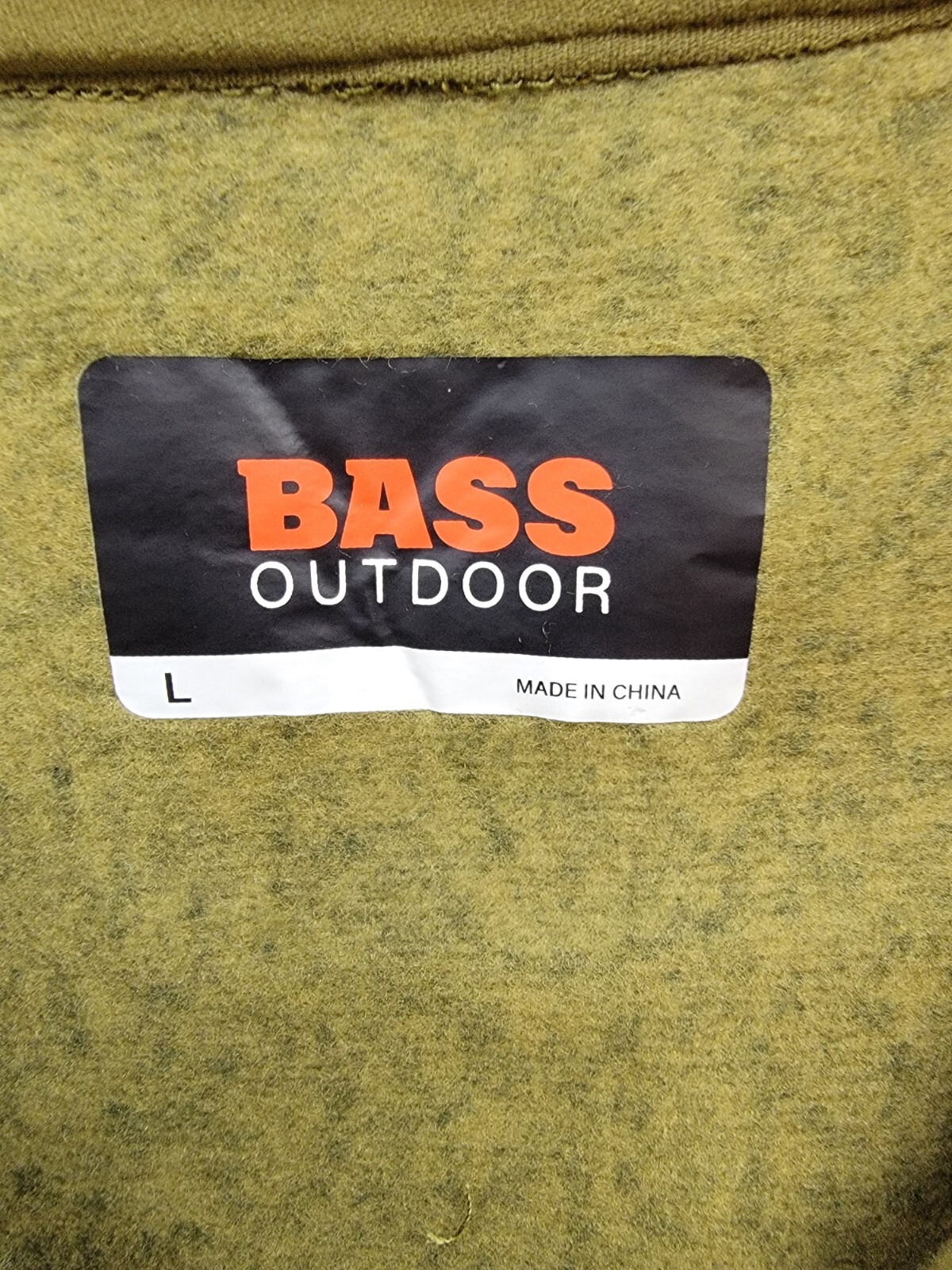 BASS OUTDOOR Regular-Fit Mixed-Media 1/4-Snap Hoodie Men's L Fir Green Heather - Picture 10 of 17