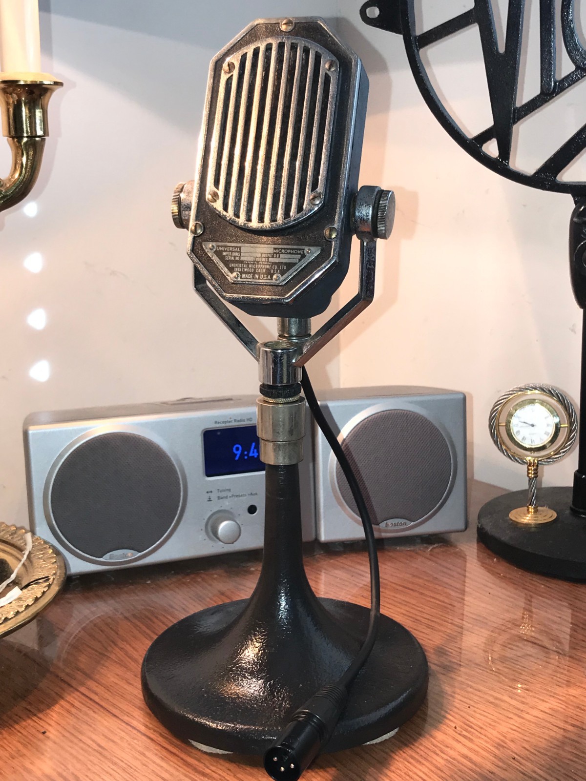 RARE Vintage Universal Velocity Microphone - 1930's! Working with stand & cable