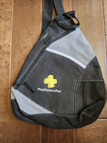 Playstation Plus sling Shoulder  Backpack Bag zippered black (READ DESCRIPTION)