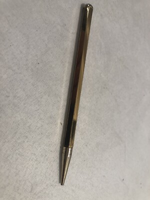 Vintage 4-1/2'' Mini Hexagonal Mechanical Pencil with Brass Housing and Lead