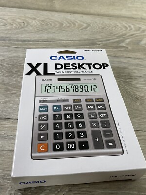 CASIO DM-1200B 12 DIGITS XL DESKTOP CALCULATOR NEW