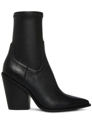 

Женские кожаные ботинки в стиле вестерн STEVE MADDEN черного цвета с шипами на блочном носке, размер 8,5 м, Черный, THOR07S1