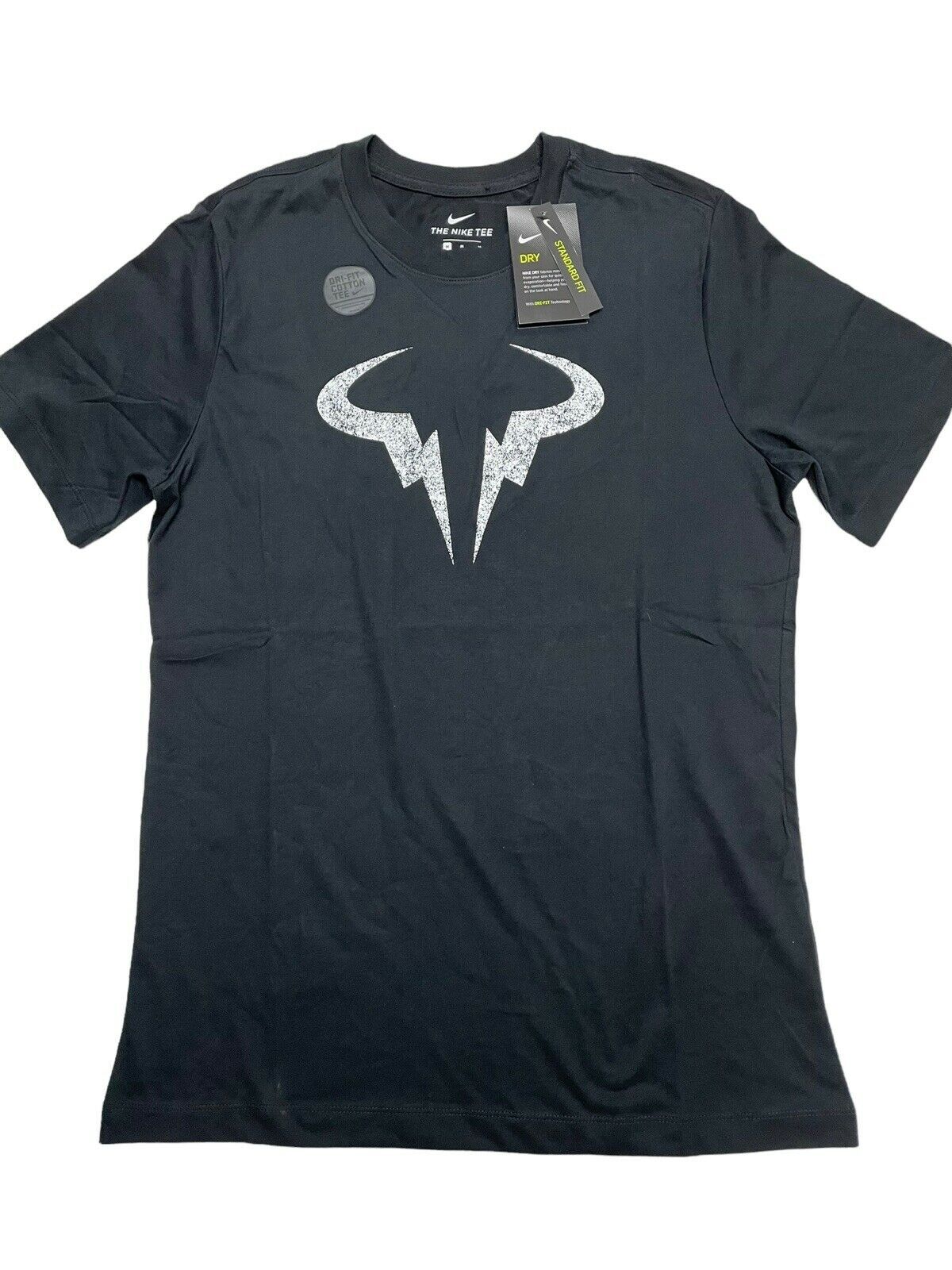 Nike Rafa Rafael Nadal Black Bull Logo T-Shirt DD2248 010 Nike Rafa Rafael Nadal Black Bull Logo T-Shirt DD2248 010