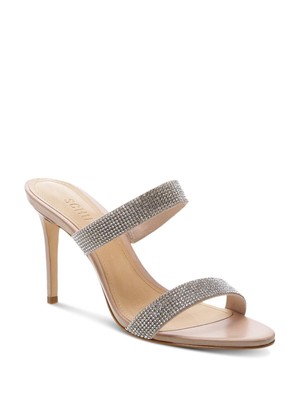 

Женские серебряные кожаные сандалии SCHUTZ с двойной полосой Beatriz Stiletto Slip On Leather, Серебряный, S0206602460001