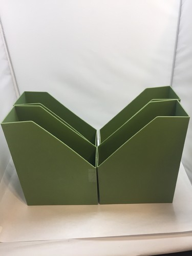 LOT Of 4 Plastic Magazine File Stand Holder Home Office Storage Files Documents