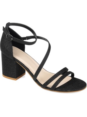 

Женские черные босоножки Bella на блочном каблуке с открытым носком JOURNEE COLLECTION 8,5, Черный, BELLA