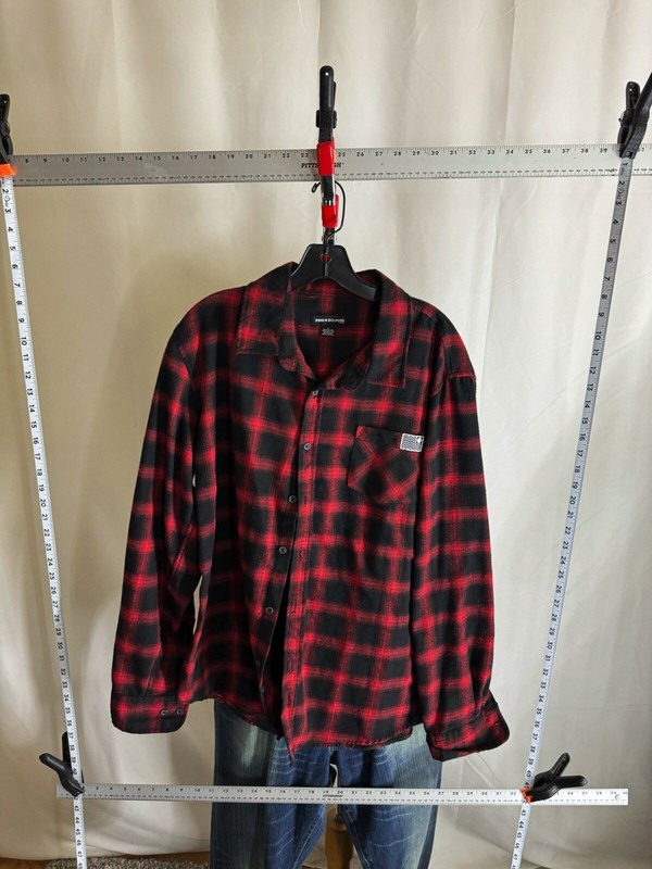 Pink Dolphin Flanel LONG SLEEVE SHIRT large L 16.5 x 35/36 | eBay