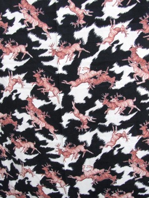 Vintage Juvenile - Cabin FLANNEL Deer Fabric Yardage 36
