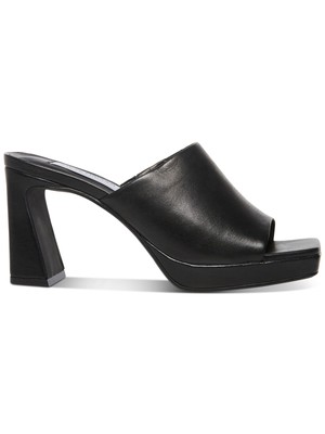 

STEVE MADDEN Женские черные кожаные туфли-мюли на платформе 1 дюйм на каблуке, 9,5 м, Черный, DEDI02S1
